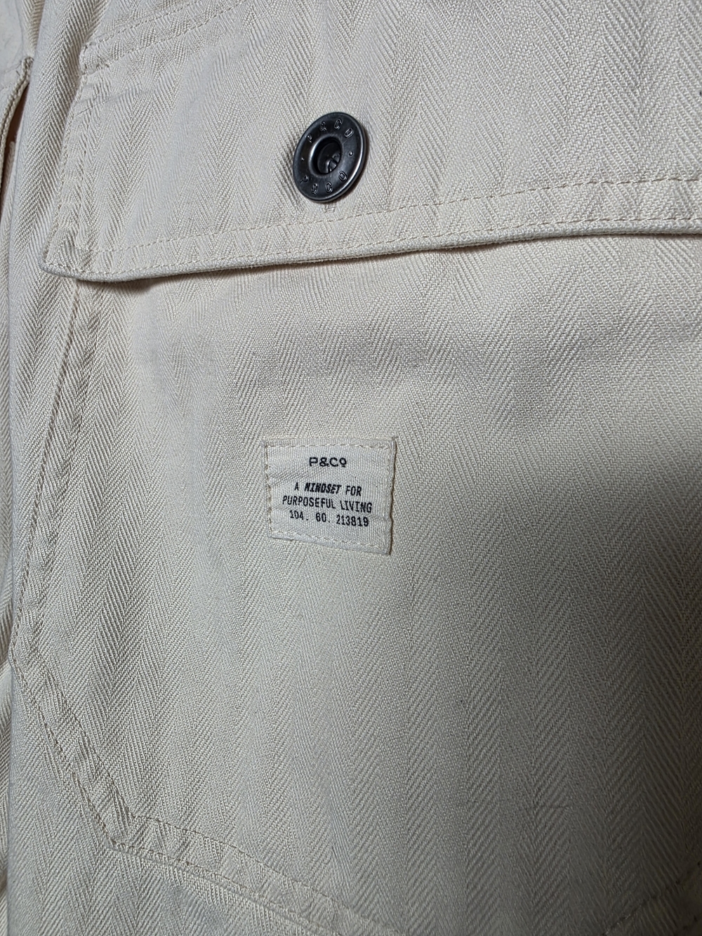 P&CO Beige Ecru Fatigue Pant